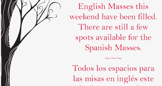 Space Availability for Weekend Mass