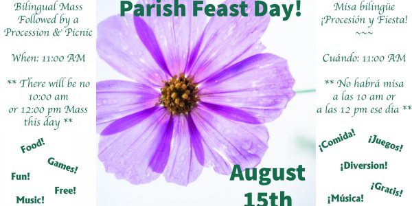 Parish Feast Day – August 15th!