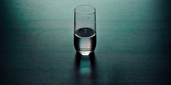 A glass of water